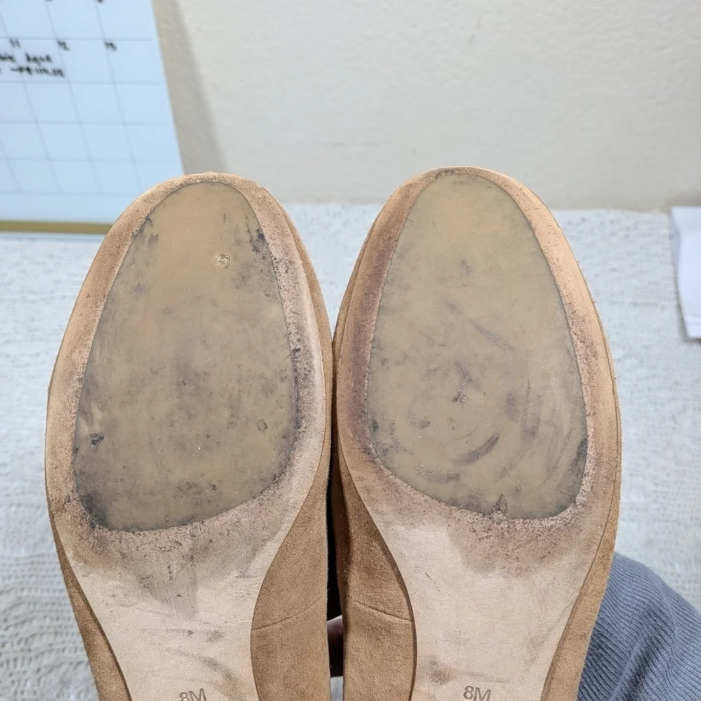 Tory Burch GIGI  Tan Suede Women's Low Heel Pumps Size 8